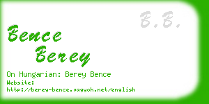 bence berey business card